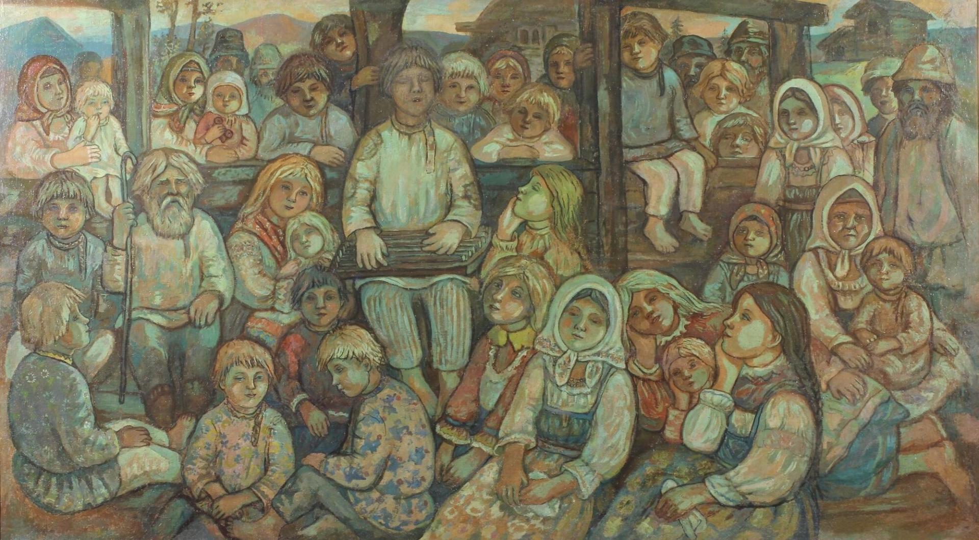 Слушают гусли Первая четверть XX века, Костромской музей-заповедник Слушают гусли Первая четверть XX века, Костромской музей-заповедник