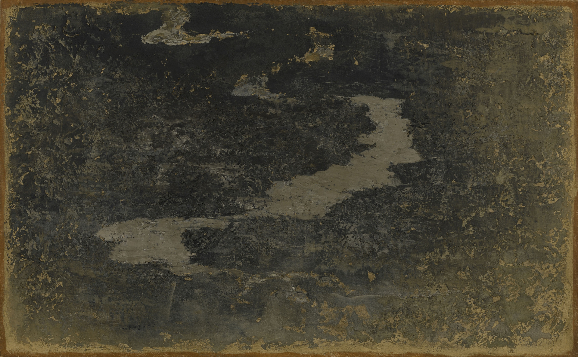 Ясуо Кадзуки. Замерзшая река (Енисей), 1966 год © Художественный музей префектуры Ямагути