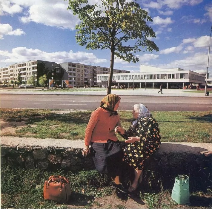 Район Лаздинай, Вильнюc, начало 1980-х годов © Antanas Sutkus. Lietuva iš paukščio skrydžio. Mintis, 1983