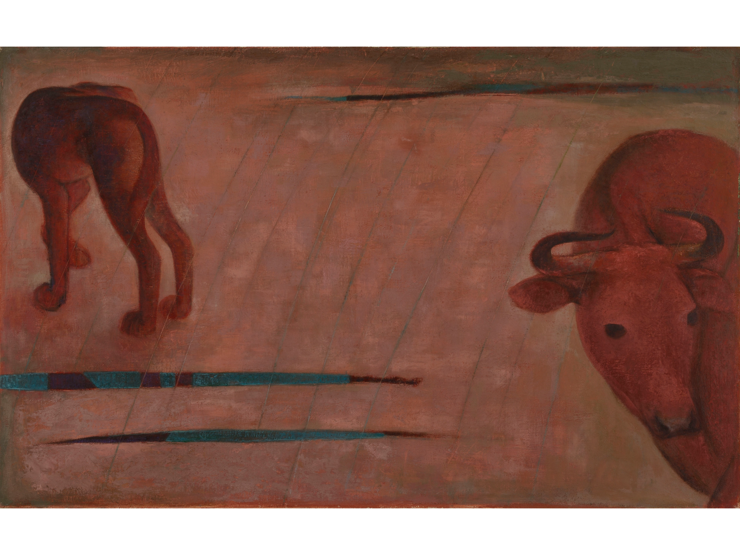 Ясуо Кадзуки. Дождь (корова), 1947 год © Художественный музей префектуры Ямагути